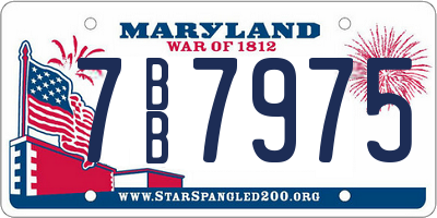 MD license plate 7BB7975