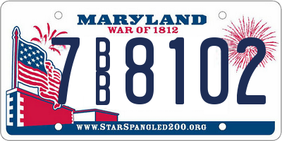 MD license plate 7BB8102