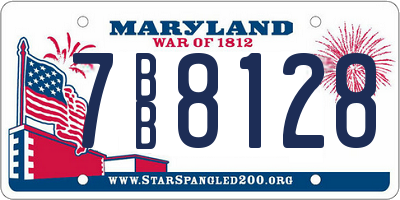 MD license plate 7BB8128