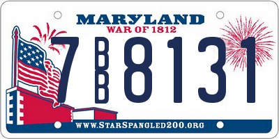 MD license plate 7BB8131