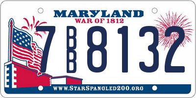 MD license plate 7BB8132