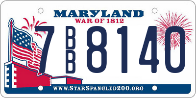 MD license plate 7BB8140