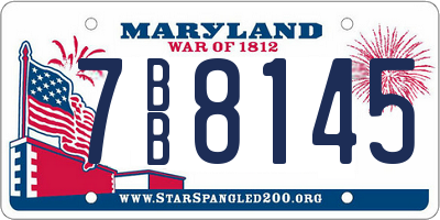 MD license plate 7BB8145