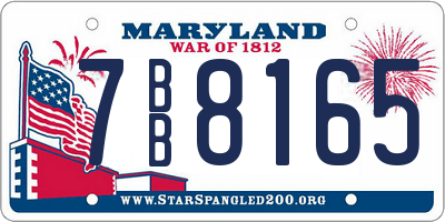 MD license plate 7BB8165
