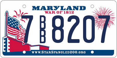 MD license plate 7BB8207