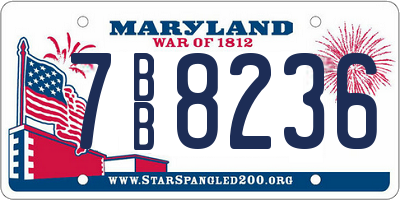 MD license plate 7BB8236