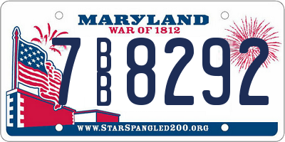 MD license plate 7BB8292