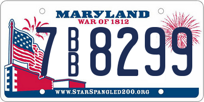 MD license plate 7BB8299