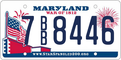 MD license plate 7BB8446