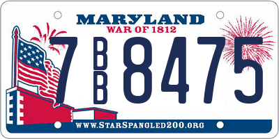 MD license plate 7BB8475