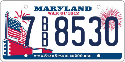 MD license plate 7BB8530