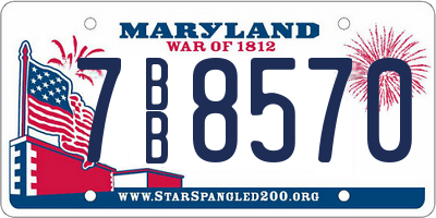 MD license plate 7BB8570