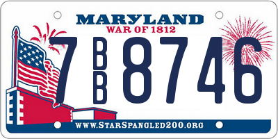 MD license plate 7BB8746