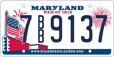 MD license plate 7BB9137