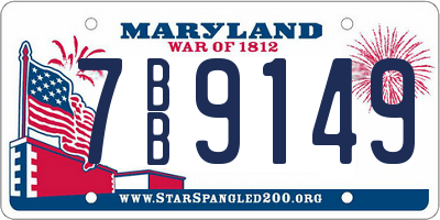 MD license plate 7BB9149