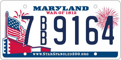 MD license plate 7BB9164