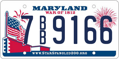 MD license plate 7BB9166