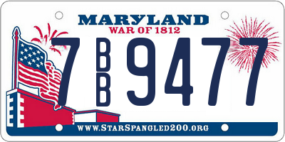 MD license plate 7BB9477
