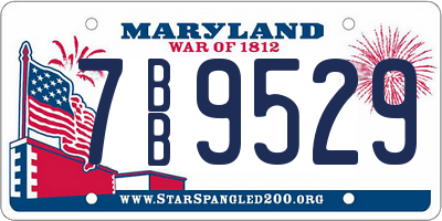 MD license plate 7BB9529