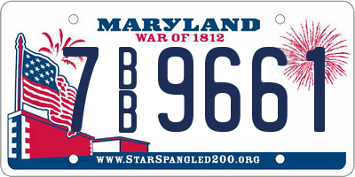 MD license plate 7BB9661