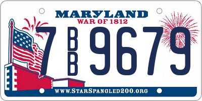 MD license plate 7BB9679