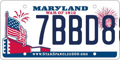 MD license plate 7BBD88