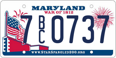 MD license plate 7BC0737