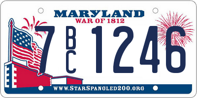 MD license plate 7BC1246