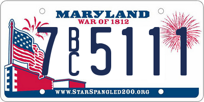 MD license plate 7BC5111