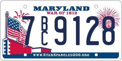MD license plate 7BC9128