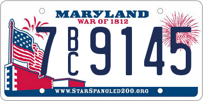 MD license plate 7BC9145