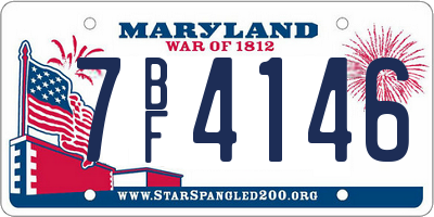 MD license plate 7BF4146