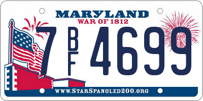 MD license plate 7BF4699