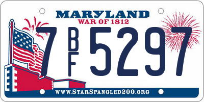 MD license plate 7BF5297
