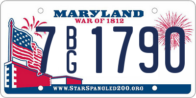 MD license plate 7BG1790