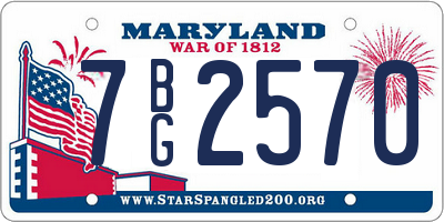 MD license plate 7BG2570