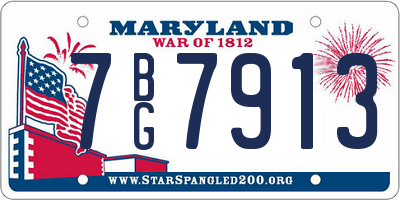 MD license plate 7BG7913