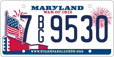 MD license plate 7BG9530