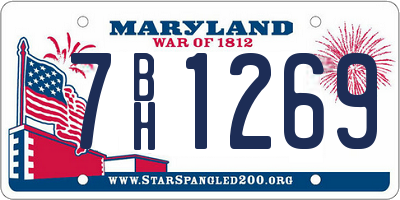 MD license plate 7BH1269