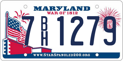 MD license plate 7BH1279