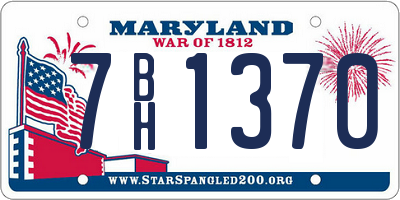 MD license plate 7BH1370