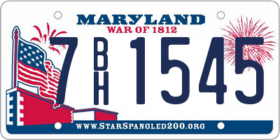 MD license plate 7BH1545