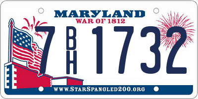 MD license plate 7BH1732
