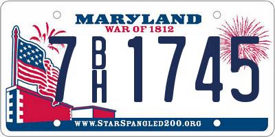 MD license plate 7BH1745