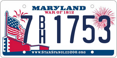 MD license plate 7BH1753