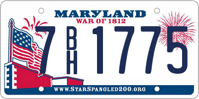MD license plate 7BH1775