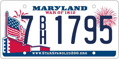 MD license plate 7BH1795