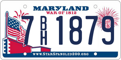 MD license plate 7BH1879