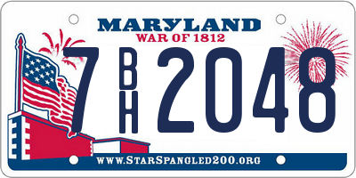 MD license plate 7BH2048