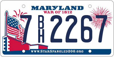 MD license plate 7BH2267